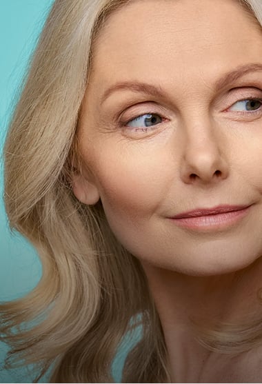 Mature woman with rejuvenated skin - Potenza RF microneedling treatment results